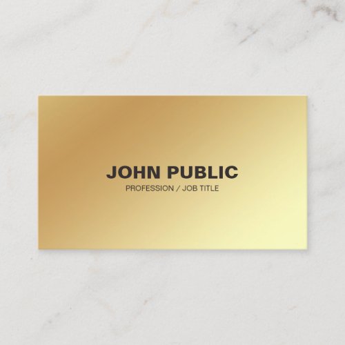 Modern Gold Look Elegant Simple Chic Corporate Business Card
