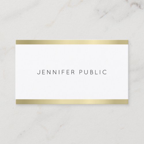 Modern Gold Look Minimalist Plain Professional Business Card