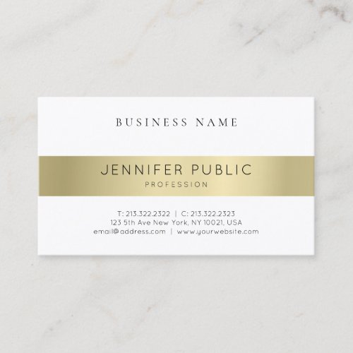 Modern Gold Look Minimalist Professional Luxury Business Card