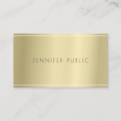 Modern Gold Look Simple Professional Template Business Card