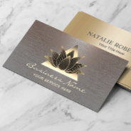 Modern Gold Lotus Logo Stylish Copper Salon Spa Business Card at Zazzle