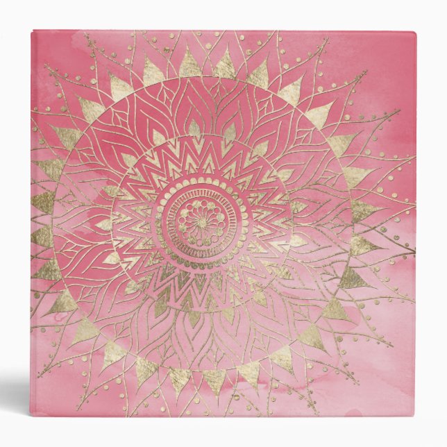 Modern  gold mandala binder (Front)