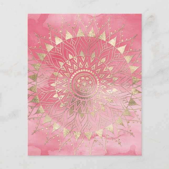Modern  gold mandala flyer (Front)