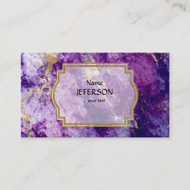 Modern gold marble Business Card (Front)