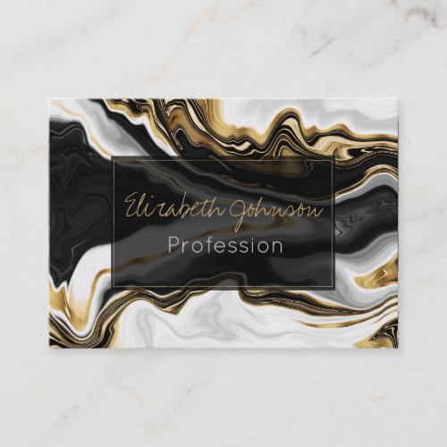 Modern Gold Marble Painting Aesthetic Business Card
