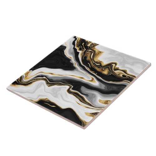Modern Gold Marble Painting Aesthetic Ceramic Tile