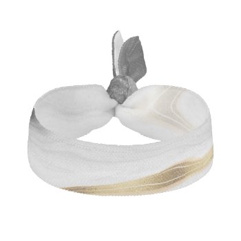 Modern Gold Marble Painting Aesthetic Elastic Hair Tie by Trendy_arT at Zazzle