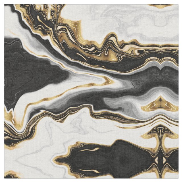 Modern Gold Marble Painting Aesthetic Fabric (Close Up)