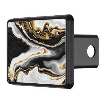 Modern Gold Marble Painting Aesthetic Hitch Cover by Trendy_arT at Zazzle