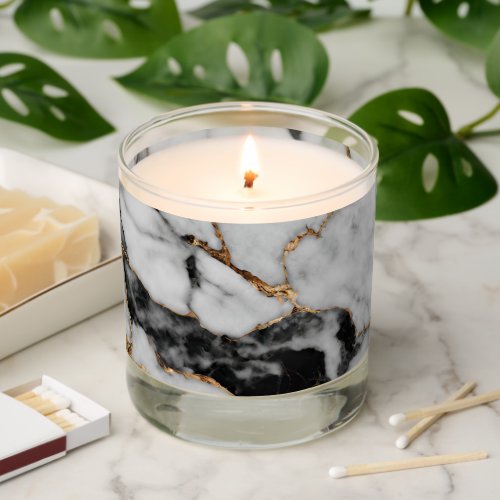 Modern Gold Marble Pattern Scented Candle