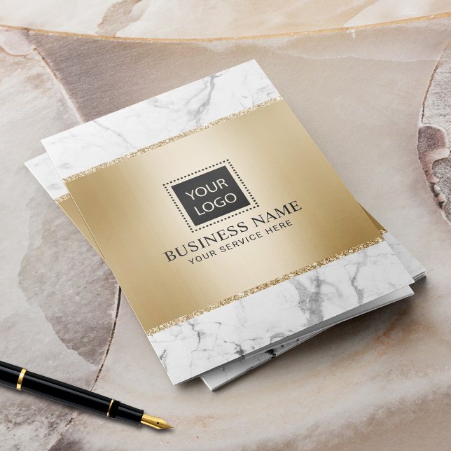 Modern Gold Marble Professional Custom Logo Pocket Folder (Creator Uploaded)