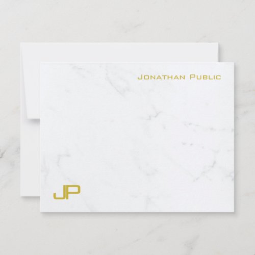 Modern Gold Marble Simple Template Personalized