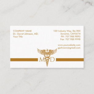 Modern Gold Medical Business Card