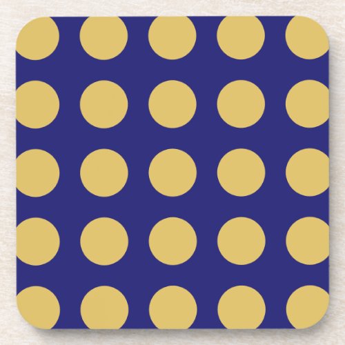 Modern Gold Midnight Blue Color Plain Unique Beverage Coaster