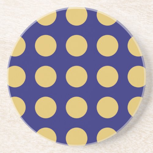 Modern Gold Midnight Blue Color Plain Unique Coaster