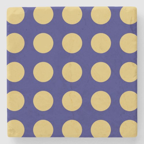 Modern Gold Midnight Blue Color Plain Unique Stone Coaster