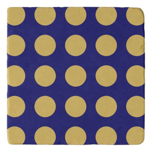 Modern Gold Midnight Blue Color Plain Unique Trivet