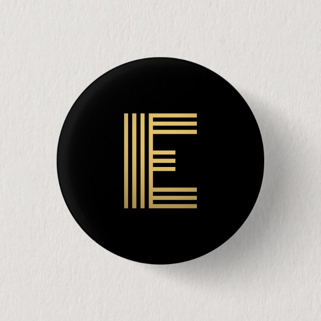 Modern Gold Monogram Button (Front)