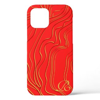 Modern Gold Monogram Case-Mate iPhone Case