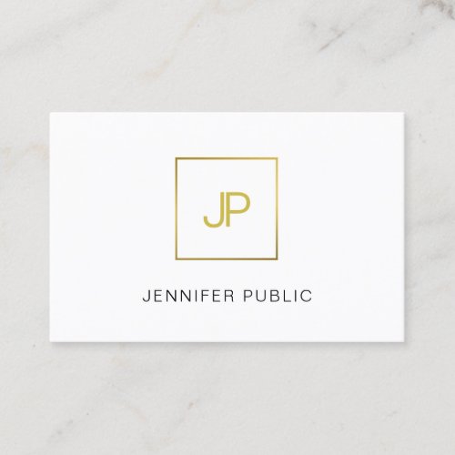 Modern Gold Monogram Creative Design Professional Business Card