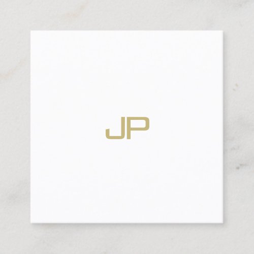 Modern Gold Monogram Elegant Template Professional Square Business Card