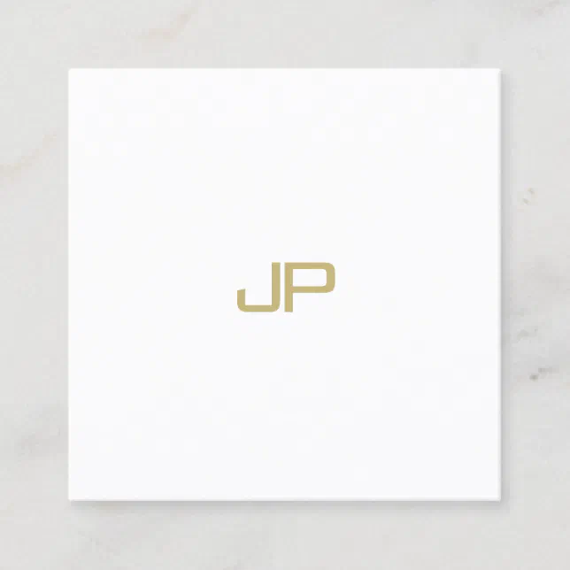 Modern Gold Monogram Elegant Template Professional Square Business Card ...
