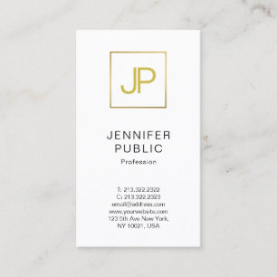 Modern Gold Monogram Professional Creative Design Business Card