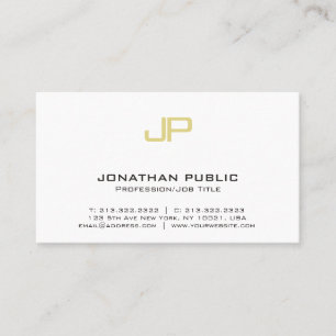 Modern Gold Monogram Professional Design Elegant Business Card