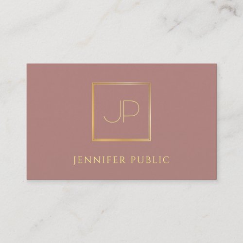 Modern Gold Monogram Professional Template Luxury Business Card