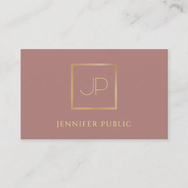 Modern Gold Monogram Professional Template Luxury Business Card | Zazzle