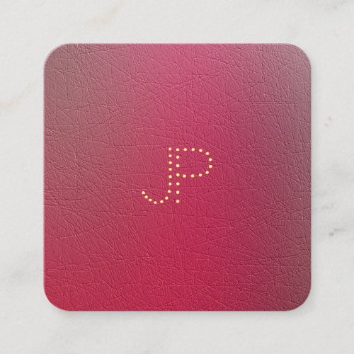 Modern Gold Monogram Structured Look Template Square Business Card