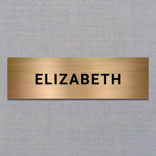 Modern Gold Name Tag