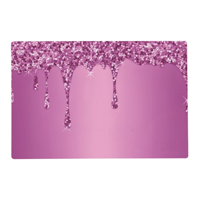 Modern Gold Ombre Marble Glam Metallic Foil  Placemat (Front)