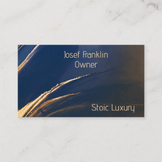 Modern Gold on Blue Alcohol Ink Business Card