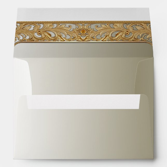 Modern Gold Ornate Envelope (Back (Bottom))
