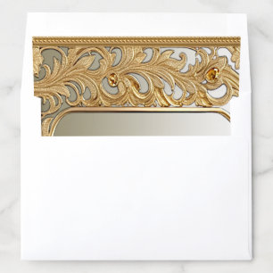 Modern Gold Ornate Envelope Liner