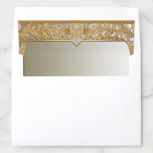 Modern Gold Ornate Envelope Liner