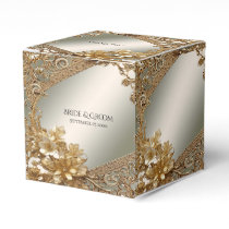 Modern Gold Ornate Favor Box