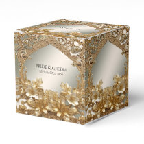 Modern Gold Ornate Favor Box