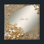 Modern Gold Ornate Floral Magnet<br><div class="desc">Beautiful Modern Gold Ornate Floral Magnet</div>