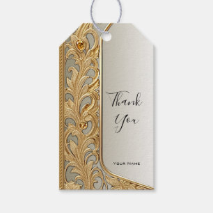 Modern Gold Ornate Gift Tag