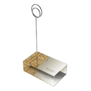 Modern Gold Ornate Table Card Holder