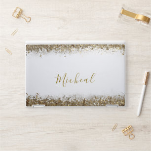 Modern Gold Party Decors Monogramed Initials HP Laptop Skin