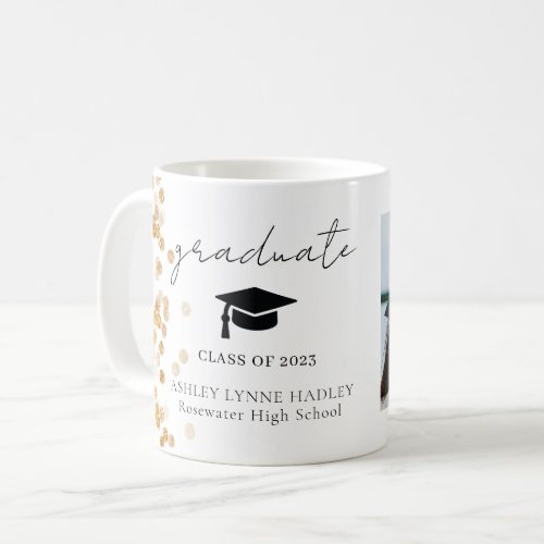Modern Gold Photo Graduate Coffee Mug