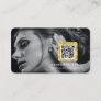 Modern Gold Photo networking scannable QR code Business Card