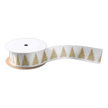 Modern gold pine trees christmas