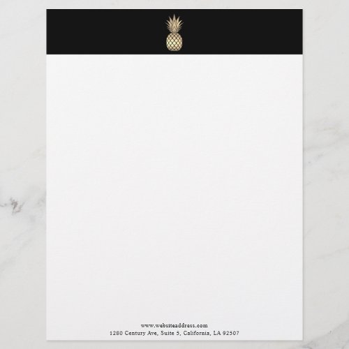 Modern Gold Pineapple logo Letterhead