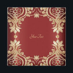 Modern Gold Red Floral Magnet<br><div class="desc">Beautiful Modern Gold Red Floral Magnet</div>