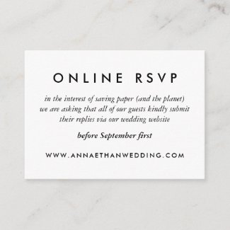Modern Gold Rings Wedding Online RSVP Card