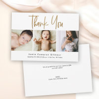 Modern Gold Script Custom 3 photo Baby